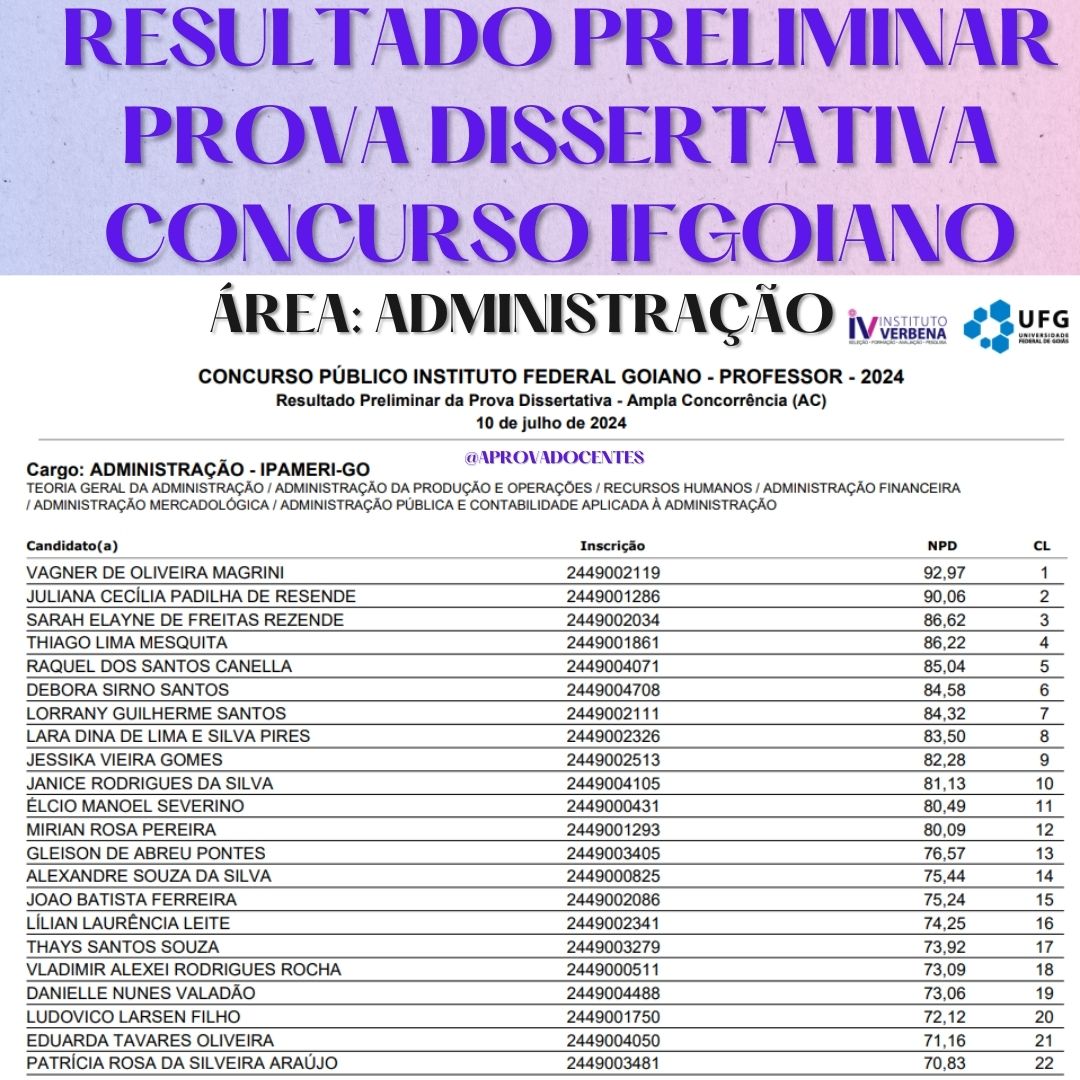 Aprovação IF Goiano - Juliana