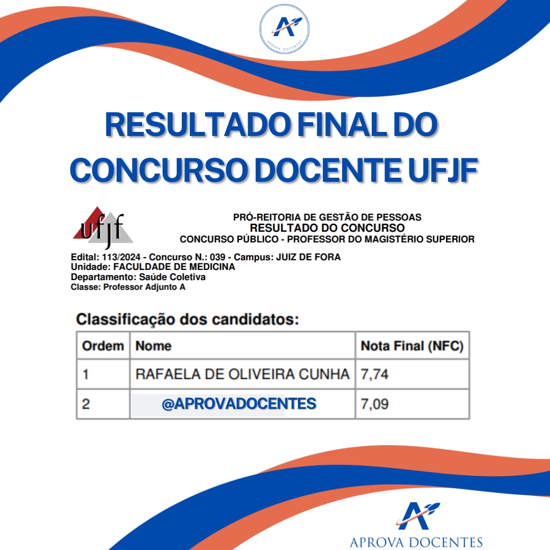Aprovação UFJF - Rafaela