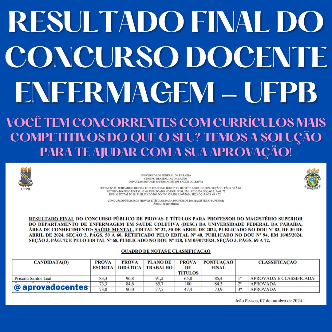 Aprovação UFPB - Priscila