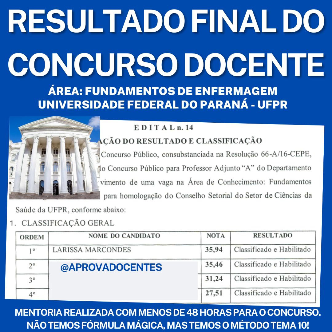Aprovação UFPR - Larissa