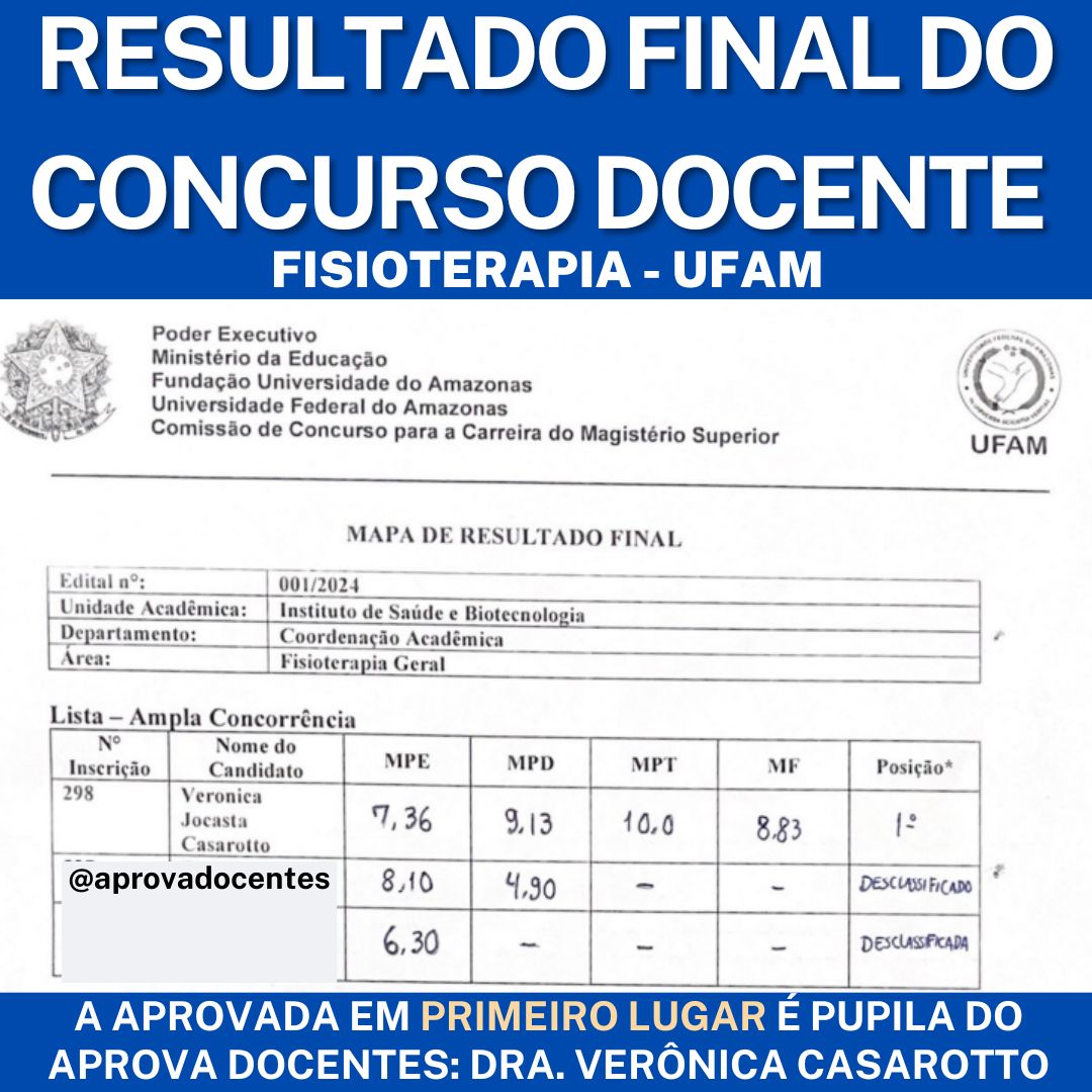 Aprovação UFAM - Veronica